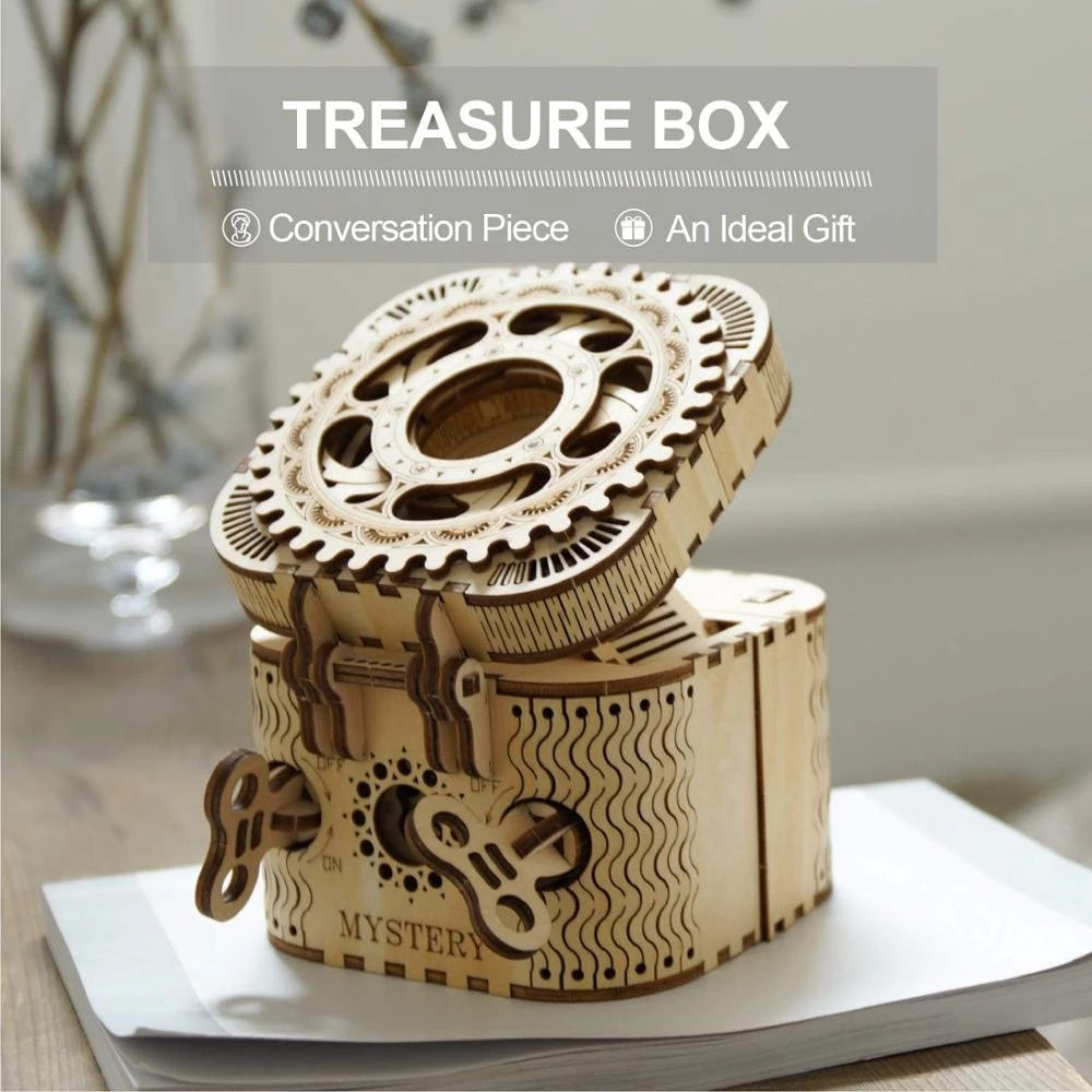 Treasure Box – Magische Holztruhe mit Geheimfach & Mechanik (DIY)
