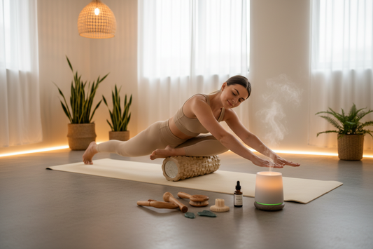 Self-Care Routine mit Yoga und Entspannung zur Lösung von Verspannungen zuhause