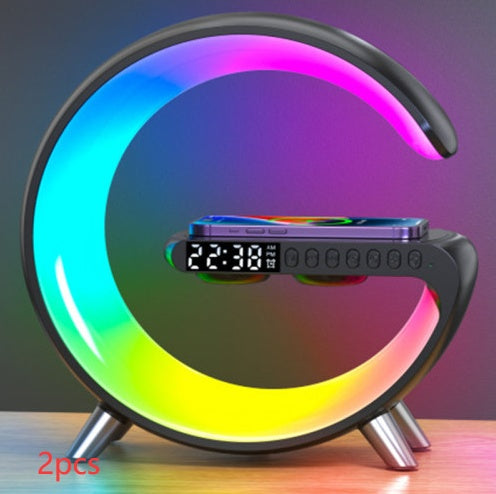 IVOJA G-Shape LED Mood Light – Bluetooth Speaker & Wireless Charging ✨