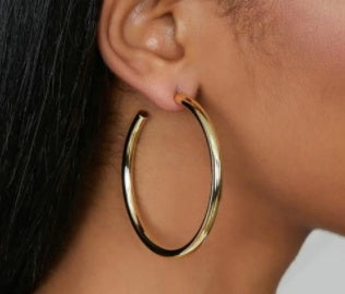 ✨ IVOJA Gold Chunky Hoop Earrings – große elegante Creolen