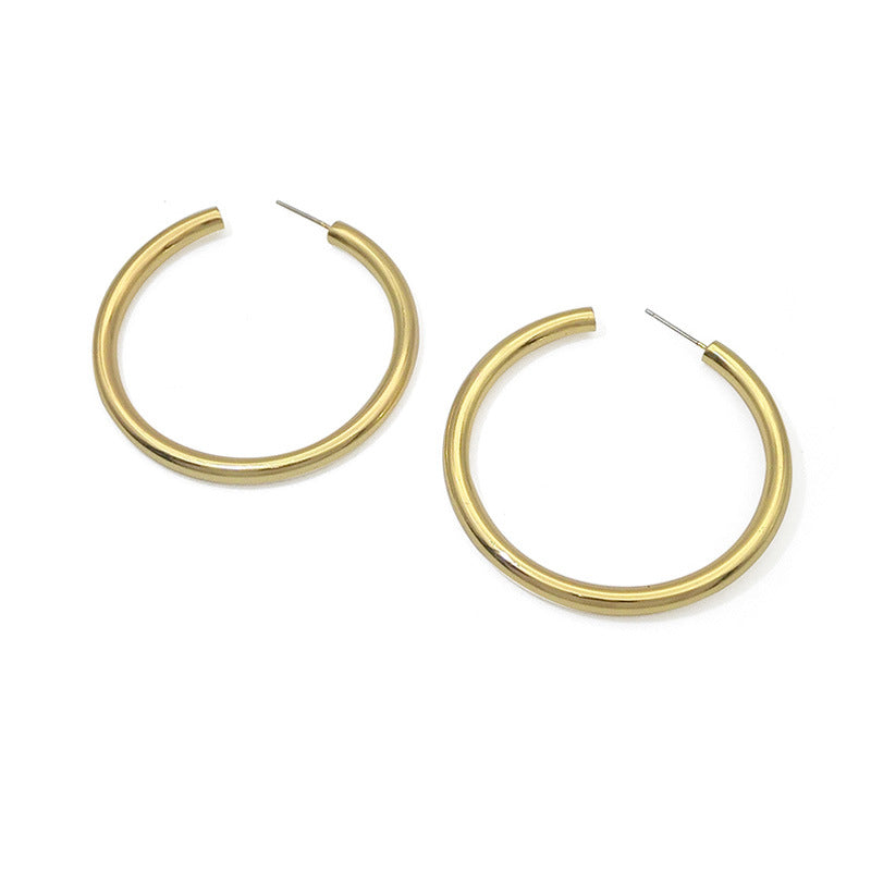 ✨ IVOJA Gold Chunky Hoop Earrings – große elegante Creolen