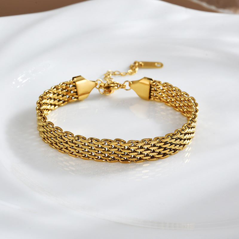 IVOJA Glow Chain Bracelet – elegantes Armband aus Edelstahl in Gold & Silber