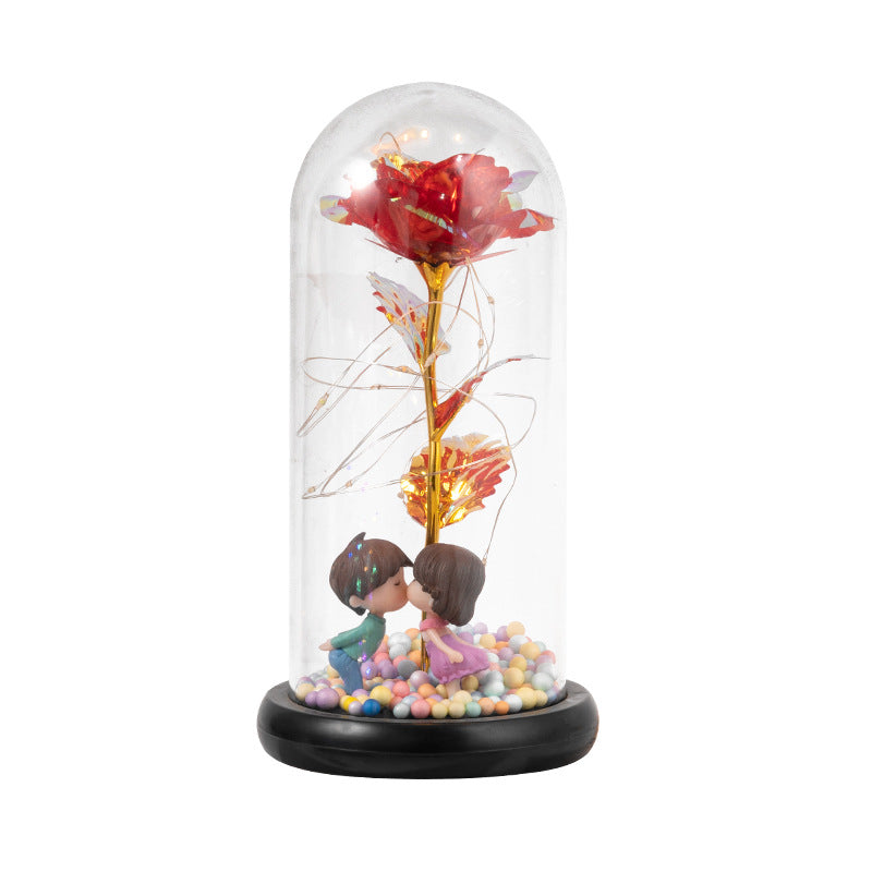 IVOJA Eternal Rose LED – Ewige Rose im Glas mit Licht | Romantisches Geschenk ✨