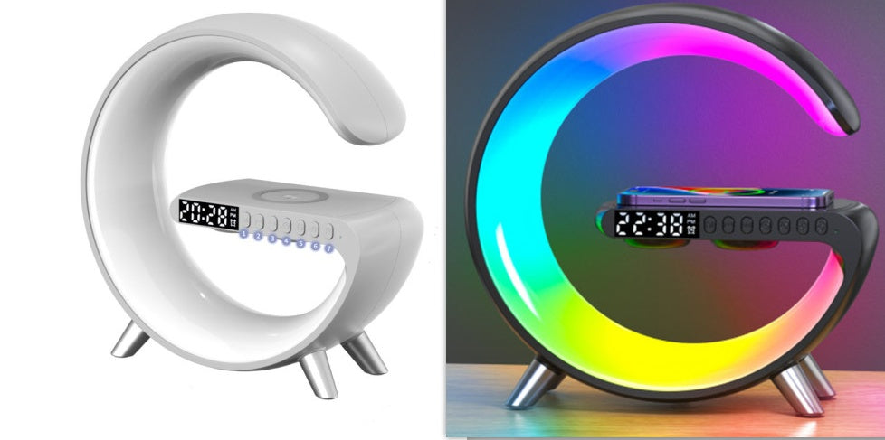 IVOJA G-Shape LED Mood Light – Bluetooth Speaker & Wireless Charging ✨