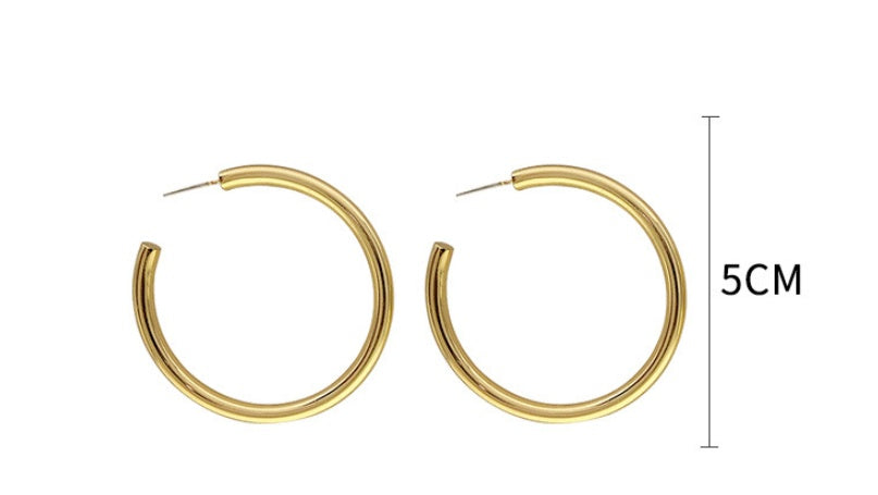 ✨ IVOJA Gold Chunky Hoop Earrings – große elegante Creolen