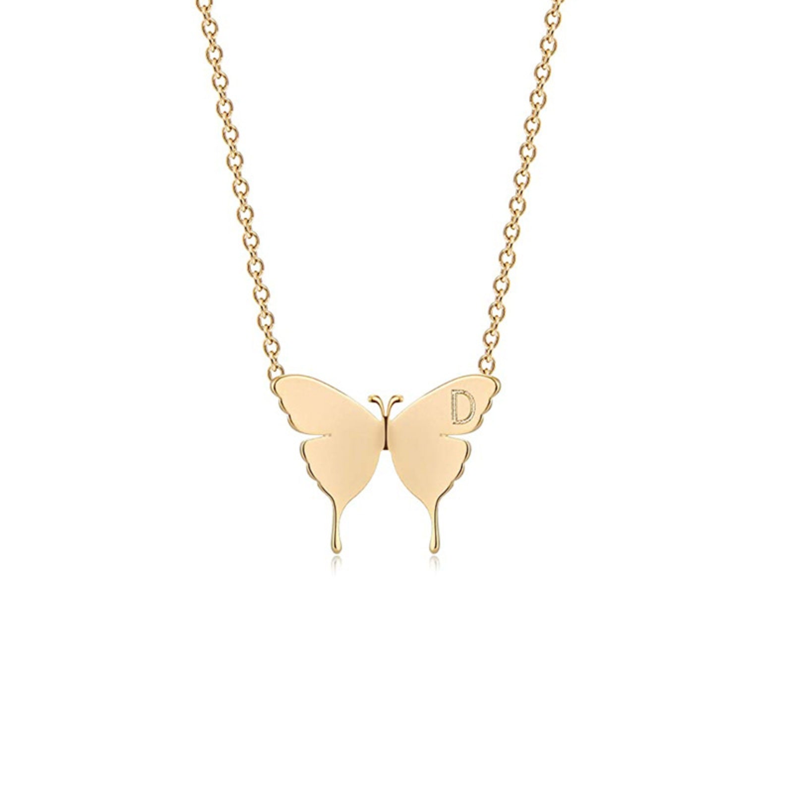 Schmetterling Halskette Damen gold – minimalistischer Butterfly Anhänger elegant filigran aus Edelstahl