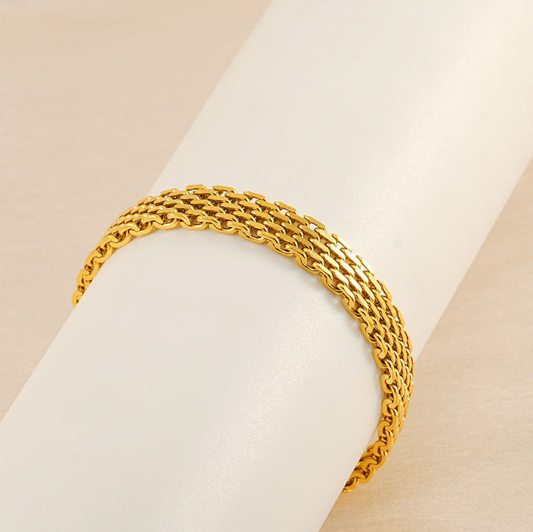 IVOJA Glow Chain Bracelet – elegantes Armband aus Edelstahl in Gold & Silber