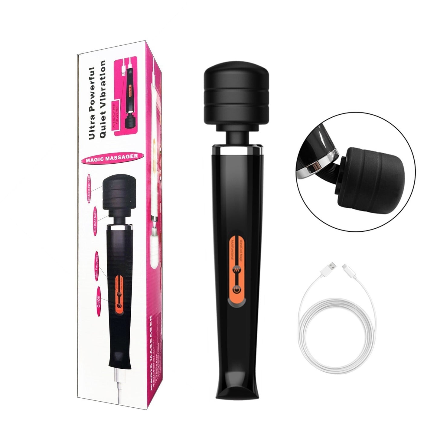 IVOJA Magic Wand – 10-Speed Körpermassager mit USB-Ladung
