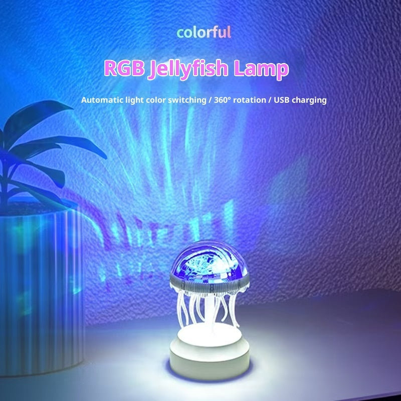 Leuchtende Qualle – Magisches Mood Light mit sanfter Projektion ✨