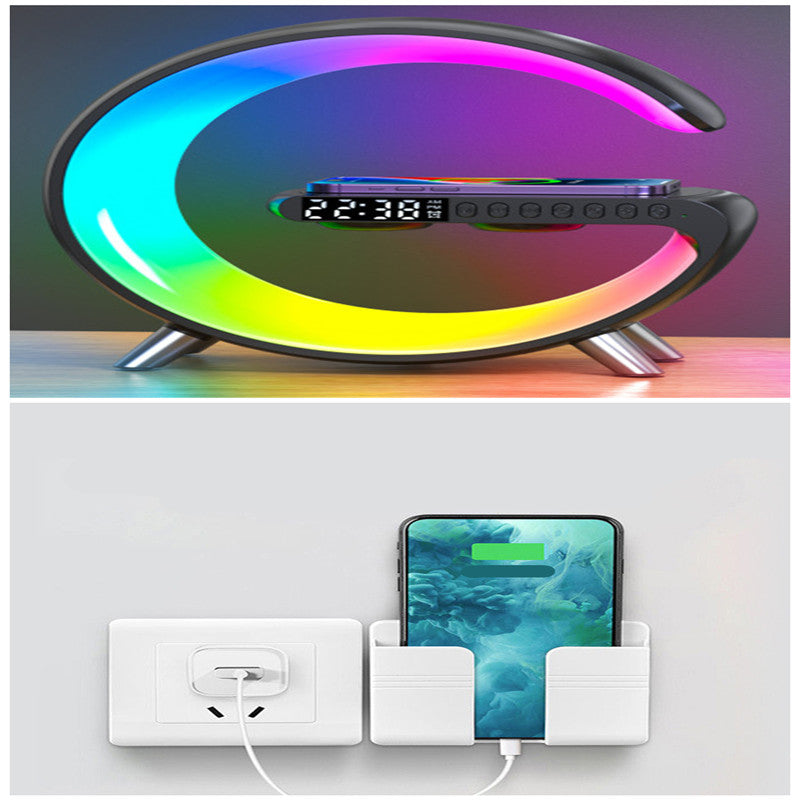 IVOJA G-Shape LED Mood Light – Bluetooth Speaker & Wireless Charging ✨
