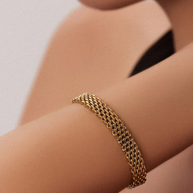 IVOJA Glow Chain Bracelet – elegantes Armband aus Edelstahl in Gold & Silber