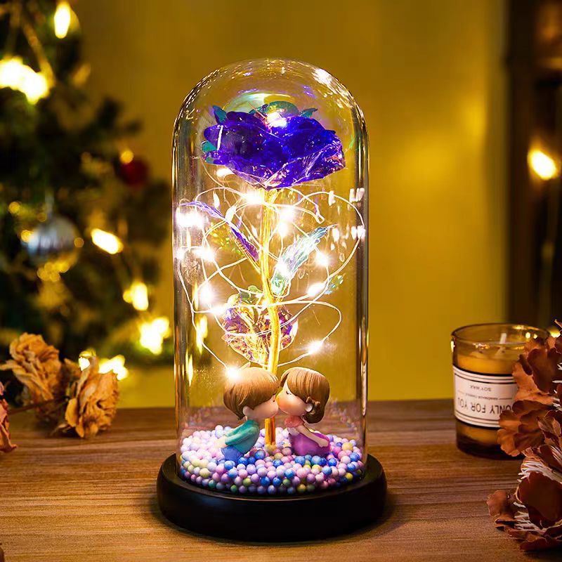 IVOJA Eternal Rose LED – Ewige Rose im Glas mit Licht | Romantisches Geschenk ✨