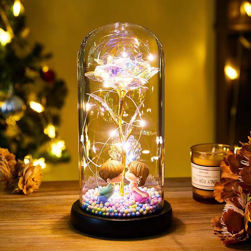 IVOJA Eternal Rose LED – Ewige Rose im Glas mit Licht | Romantisches Geschenk ✨