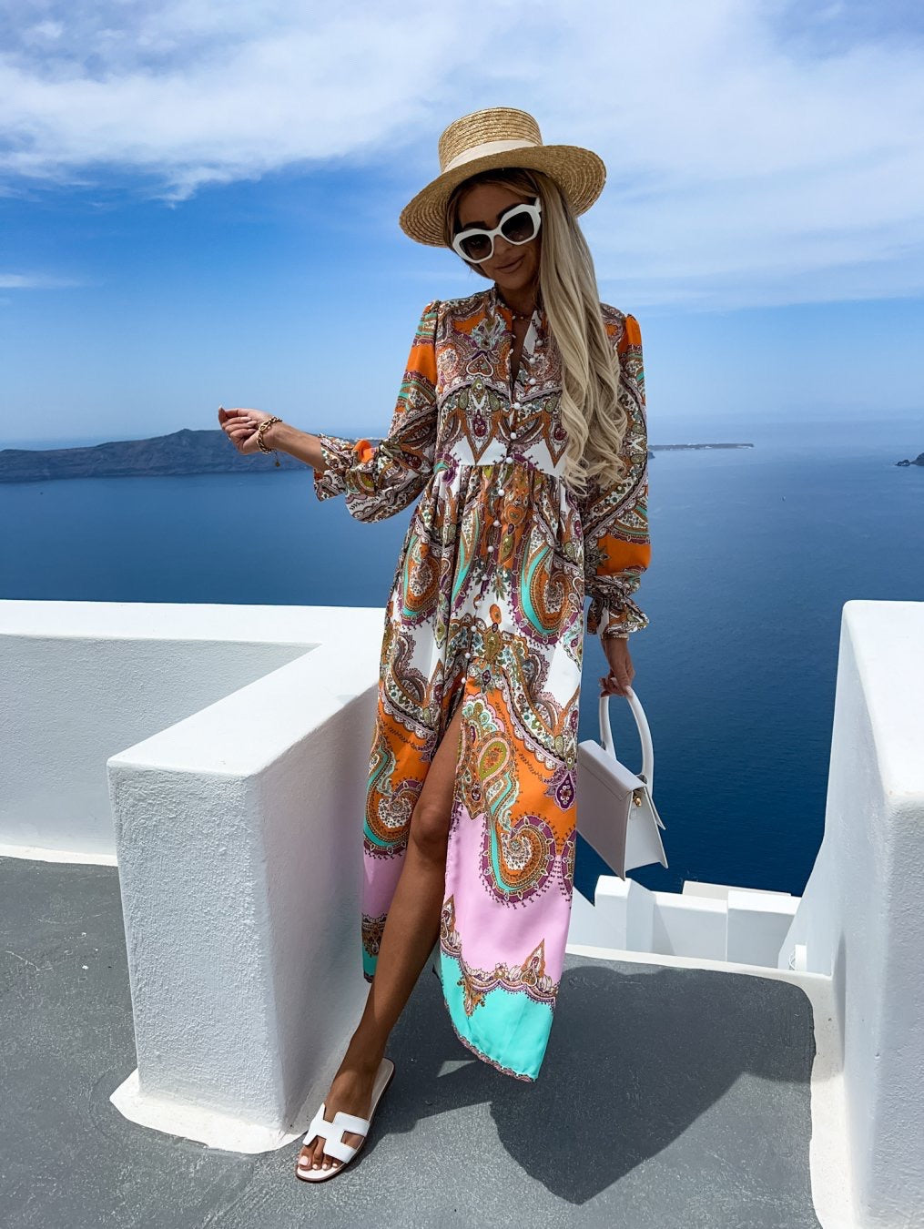 70s Icon Boho Kleid – Vintage Paisley Flow