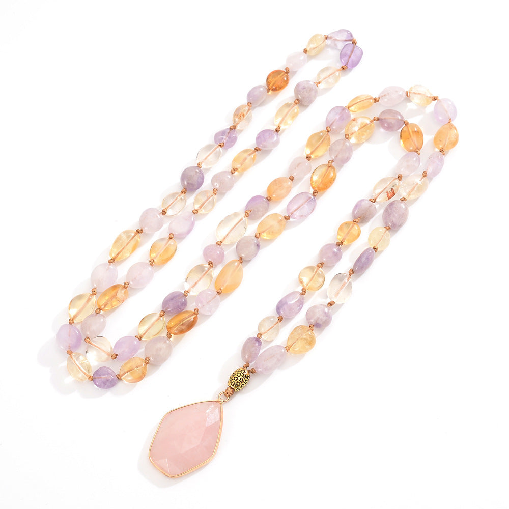 Boho Crystal Necklace – Natural Harmony