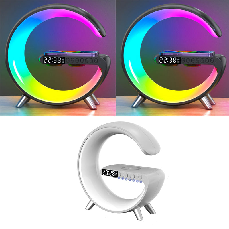 IVOJA G-Shape LED Mood Light – Bluetooth Speaker & Wireless Charging ✨