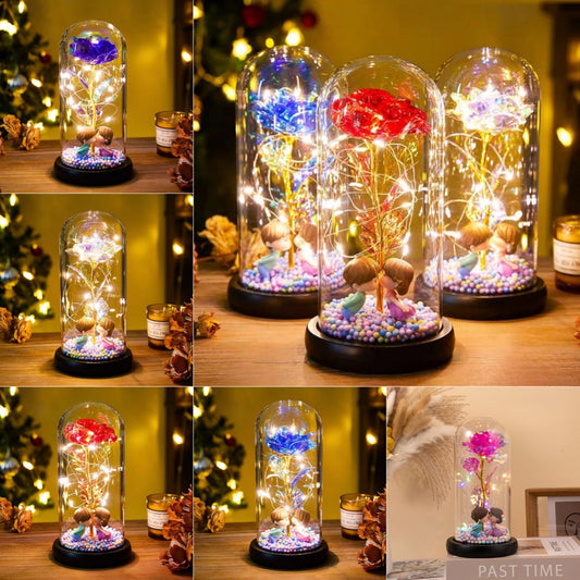 IVOJA Eternal Rose LED – Ewige Rose im Glas mit Licht | Romantisches Geschenk ✨