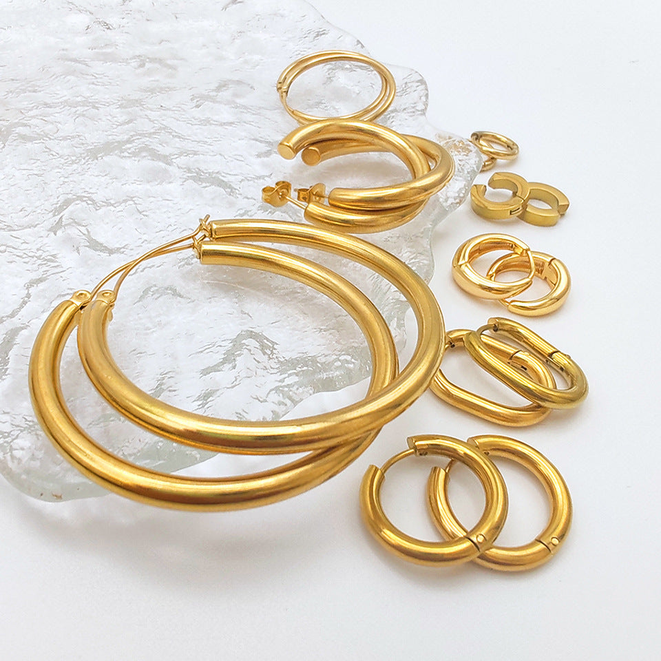 IVOJA Glow Earrings – elegante Edelstahl-Ohrringe in Gold & Silber