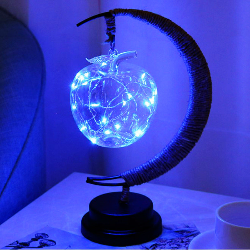 Runde LED Mondlampe Evening Glow mit detailgetreuer Mondoberfläche und warmem Licht